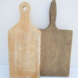 Two vintage solid wood cutting boards
