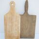 Two vintage solid wood cutting boards