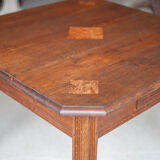 Square wooden art-deco table