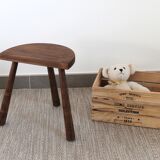 Tabouret de ferme en bois