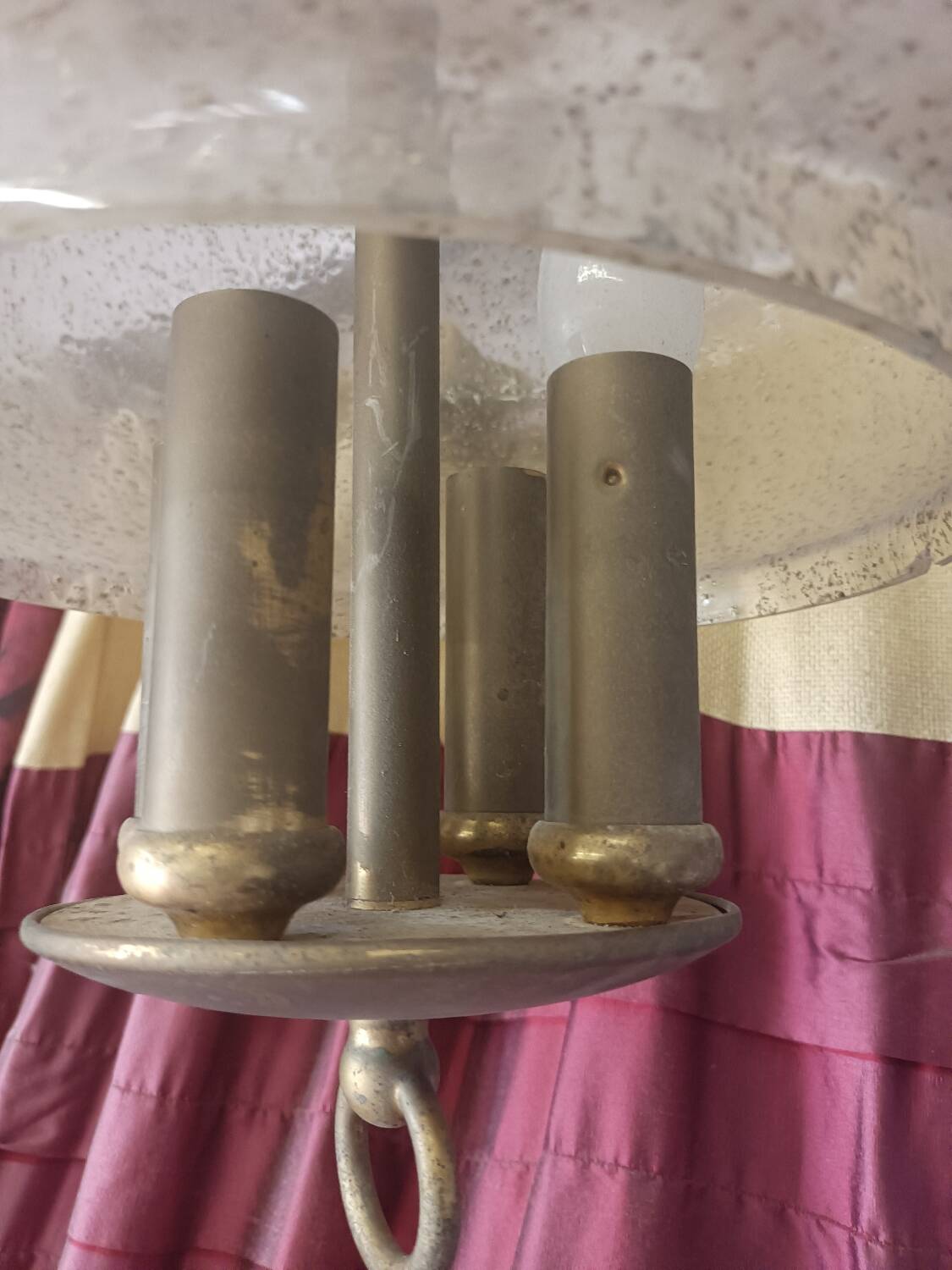 Vintage chandelier in granite glass