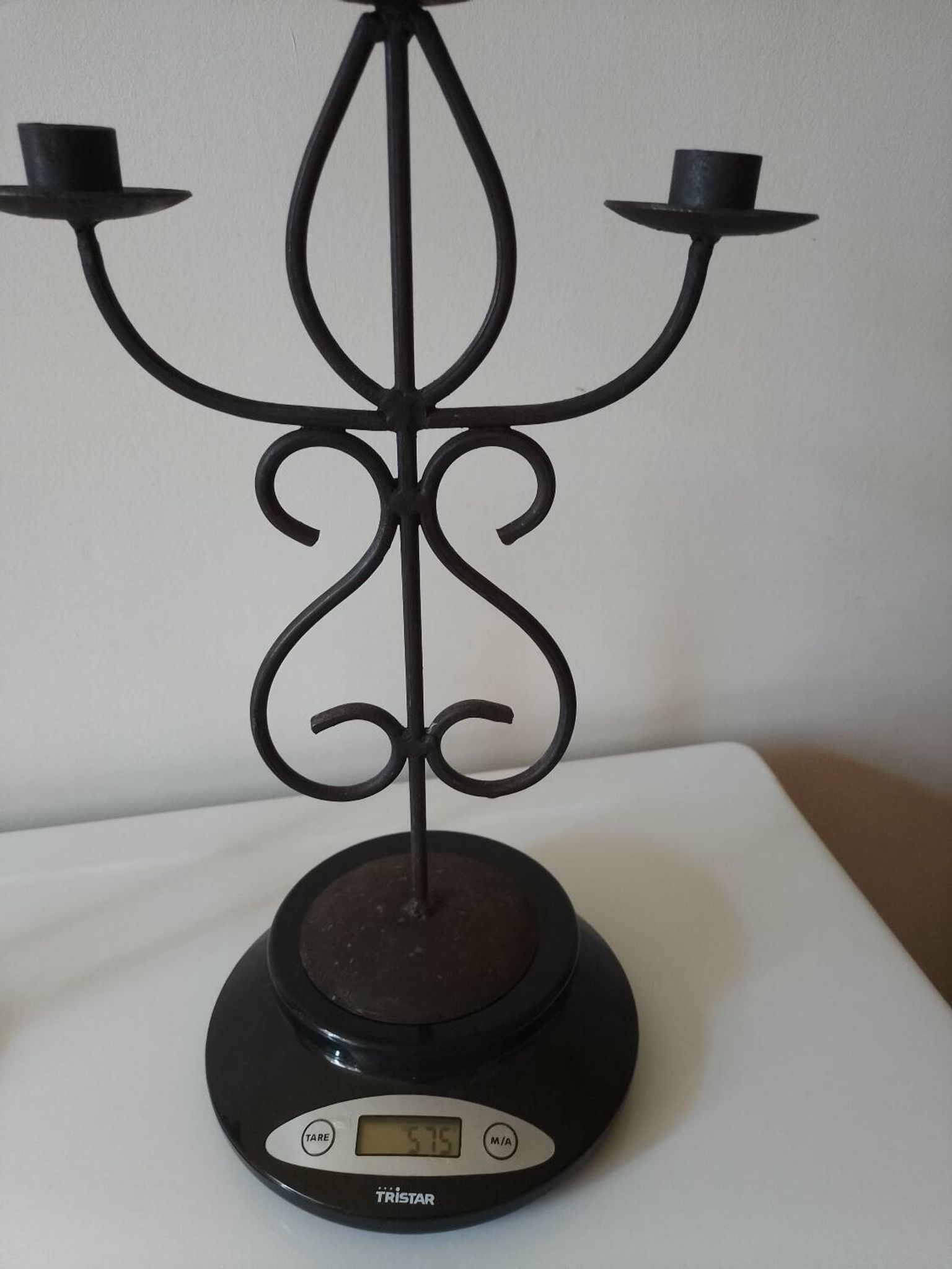 Raw wrought iron chandelier