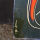 Vintage ceramic coffee table Vallauris spirit with metal x base