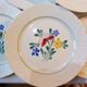 Set of 6 flat plates of Digoin Sarreguemines model Fabiola
