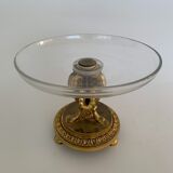 Napoleon iii table cup in bronze and fine nineteenth gilded glass