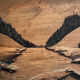 Vintage 1950s Alpine Table - Carved and Pyrographed - Chalet Atmosphere
