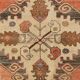 Tapis de couloir oriental vintage rouge et beige 3x11, 107x336 cm