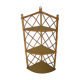 Rattan wall corner shelf