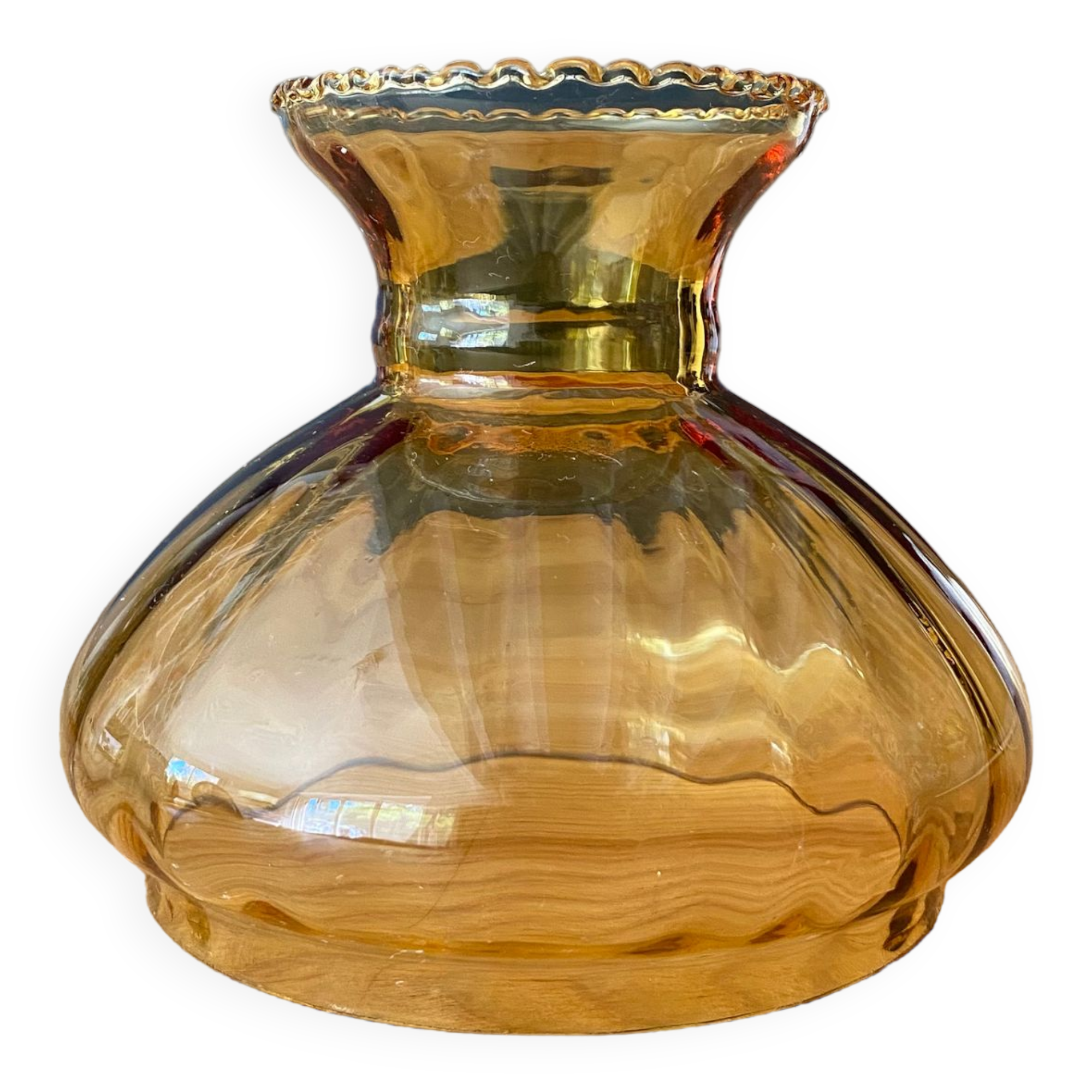 Amber glass pendant light