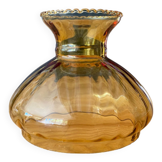 Amber glass pendant light