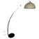 Design midcentury Harvey Guzzini style adjustable floor arc lamp, around 1970