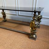 Table basse bronze à tête de chevaux