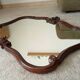 Pair of large antique Rococo style Louis XV mirrors in carved solid wood.