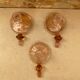 Set of 3 old perfume bottles + vintage pink molded glass stopper #b470