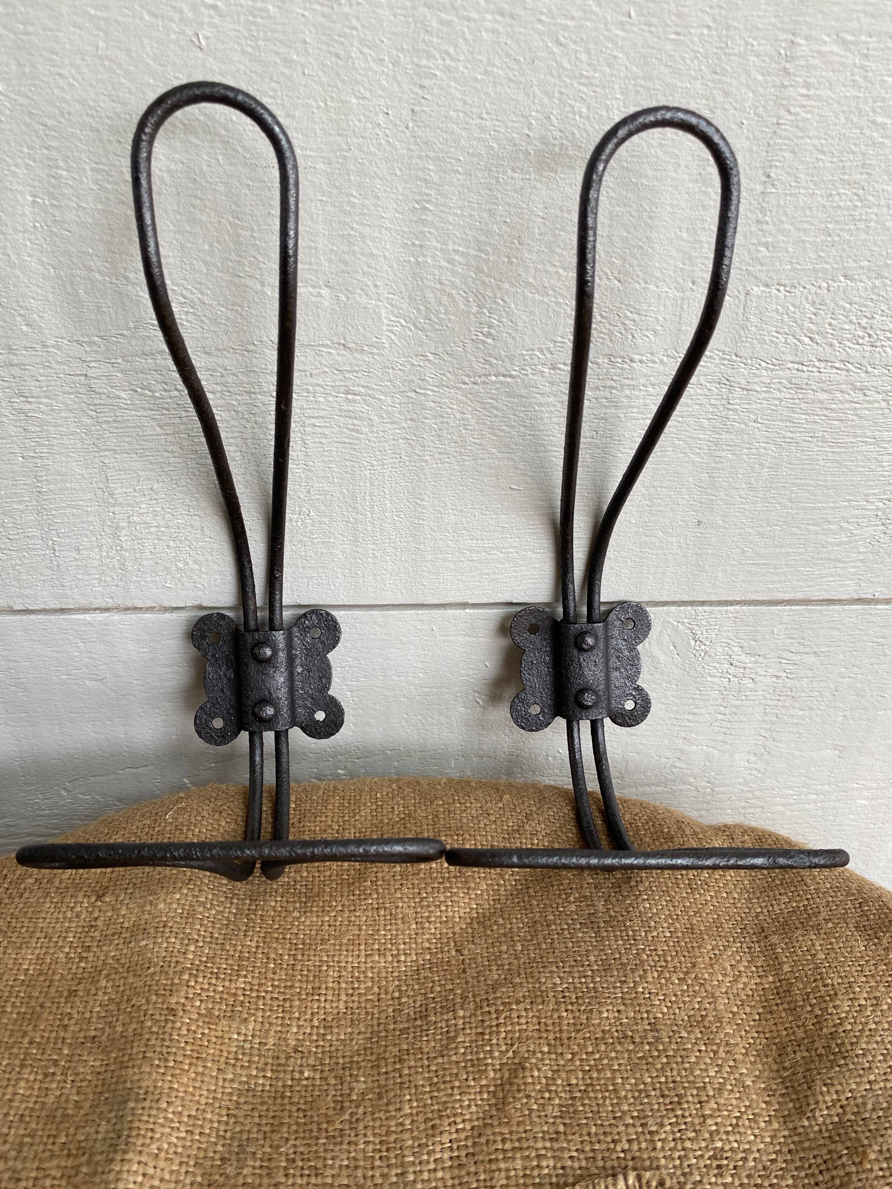 Pair of metal hooks