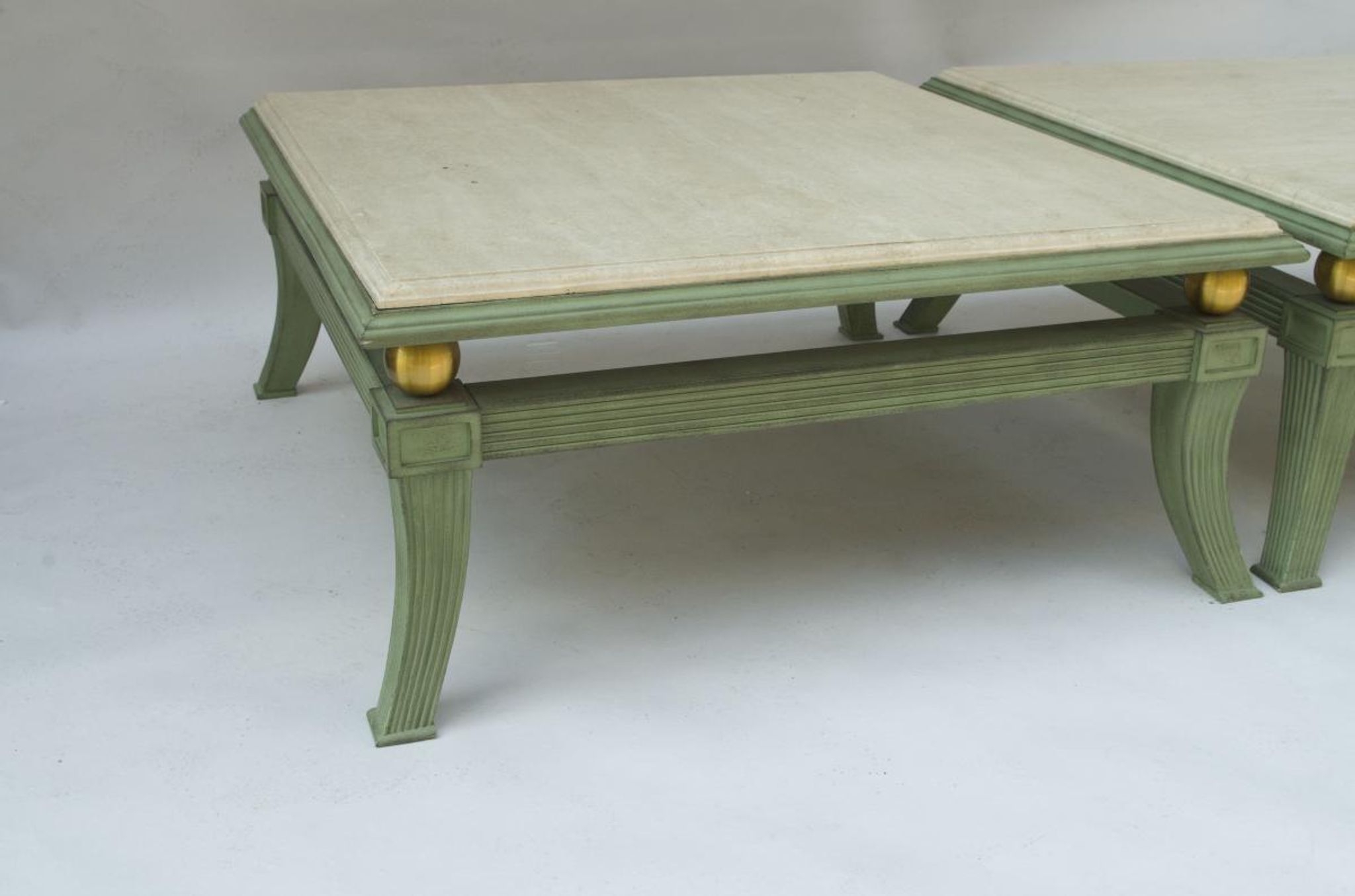 Pair of low tables square Etruscan style bronze skated to the antique circa 1970'