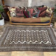Vintage Persian Luri Gabbeh Rug 245x138 cm medium, shabby chic Red