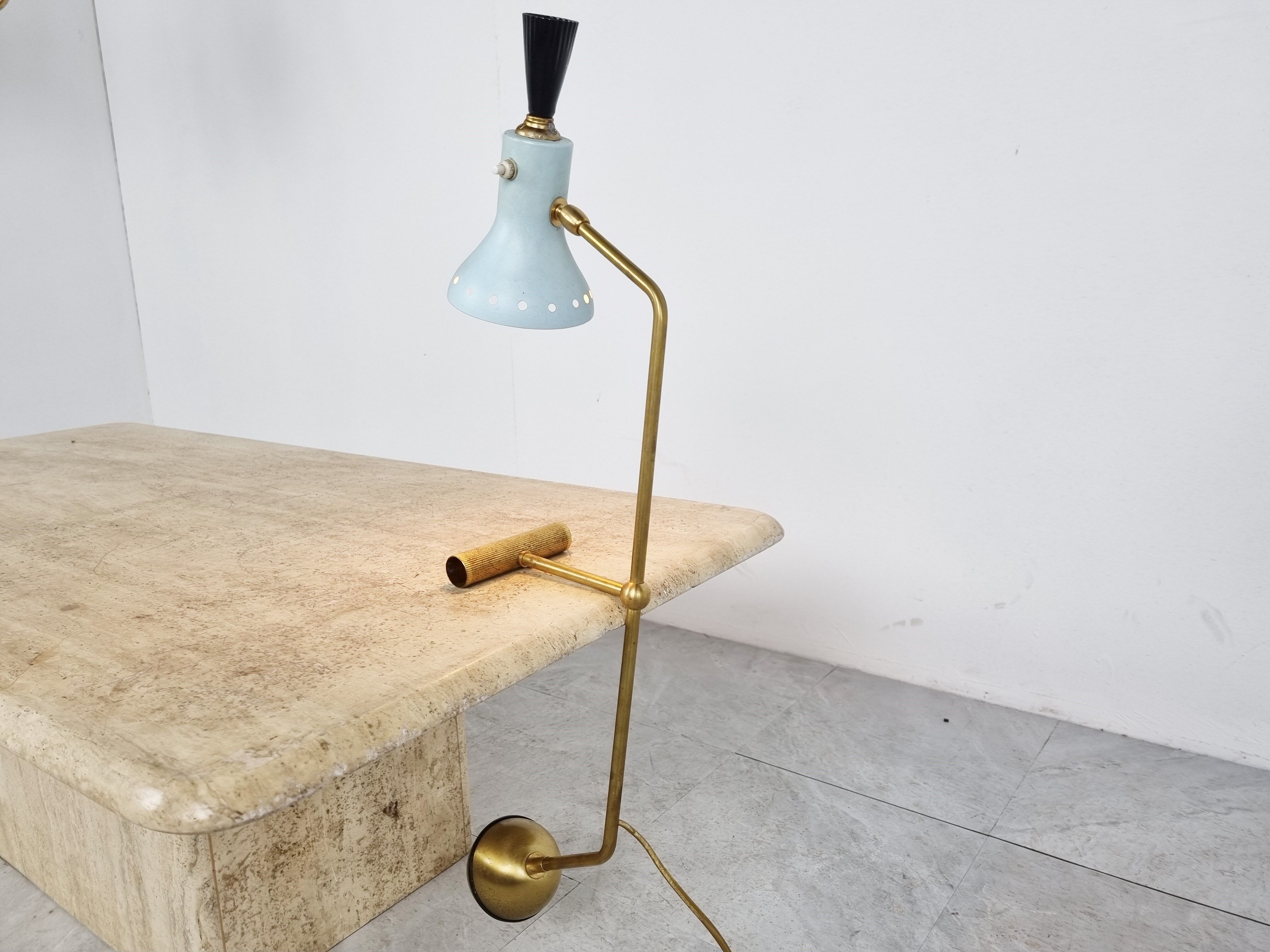 Vintage italian diabolo counter balancing table lamp, 1960s