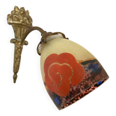 Applique  ancienne en bronze et pate de verre