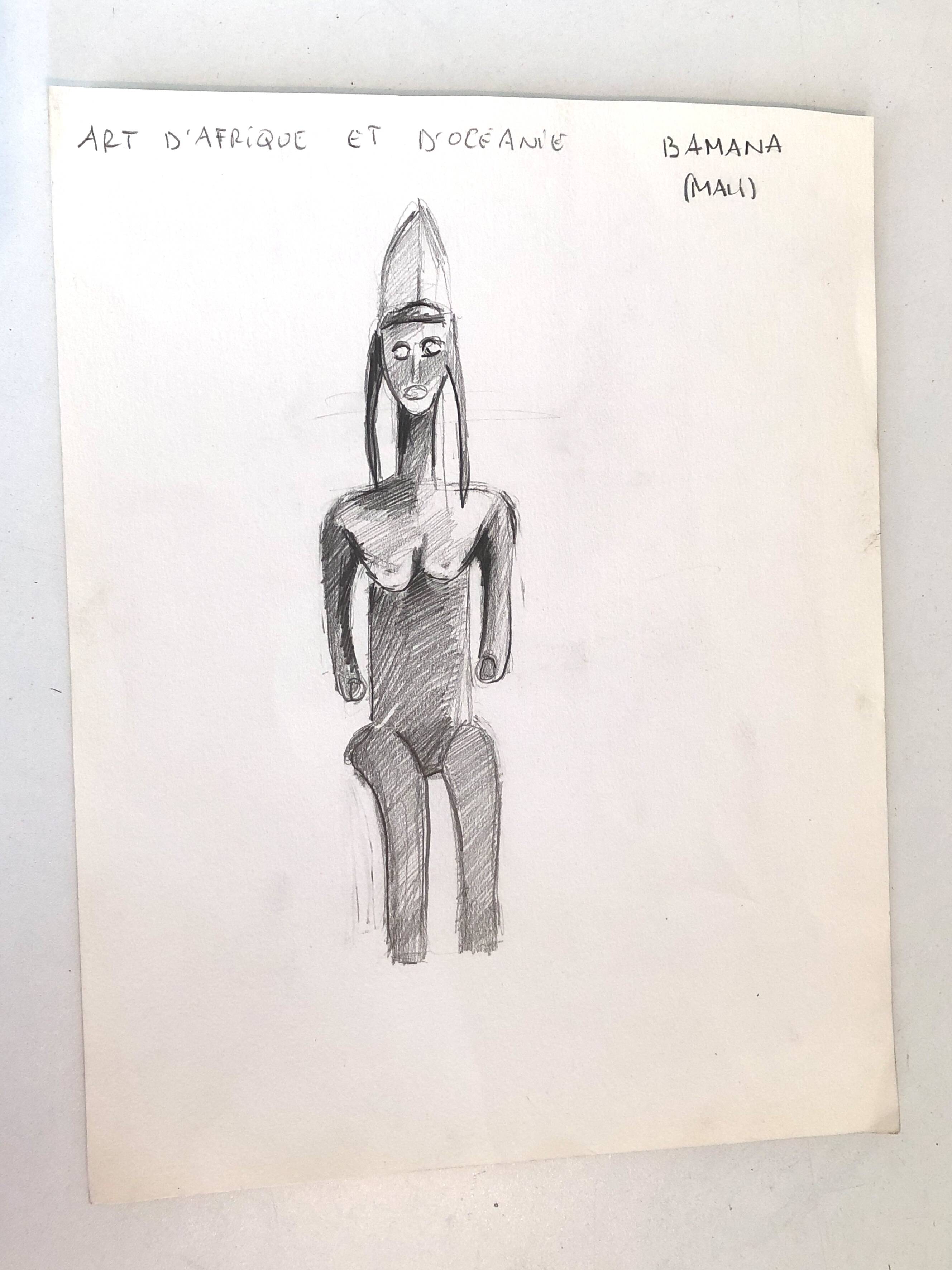 African Sculpture Drawing