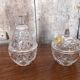 Paire ancienne bonbonnière cristal de paris pomme & poire vintage