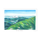 Original drawing "View of the Alps"