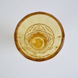 Art Deco Amber Glass Vase, 1940's.