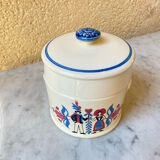 Pot ceramic bomb box Sarreguemines model Ribeauville vintage 60/70s