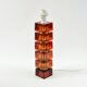 Large Mid-Century Scandinavian Art Glass & Brass Table Lamp by C.Fagerlund