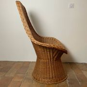 Fauteuil en osier tressé