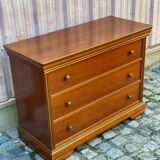 Louis Philippe vintage wooden chest of drawers from the 1970s.