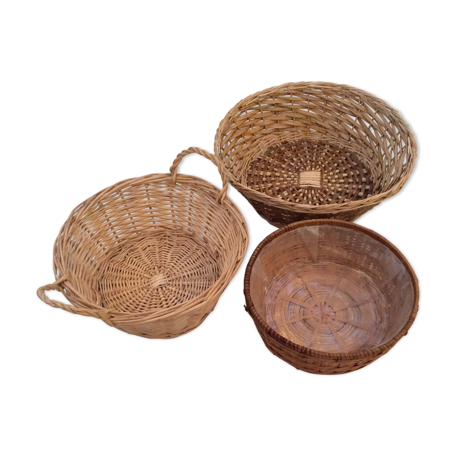 Set of 3 Wicker baskets