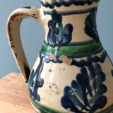 Enamelled terracotta water pitcher