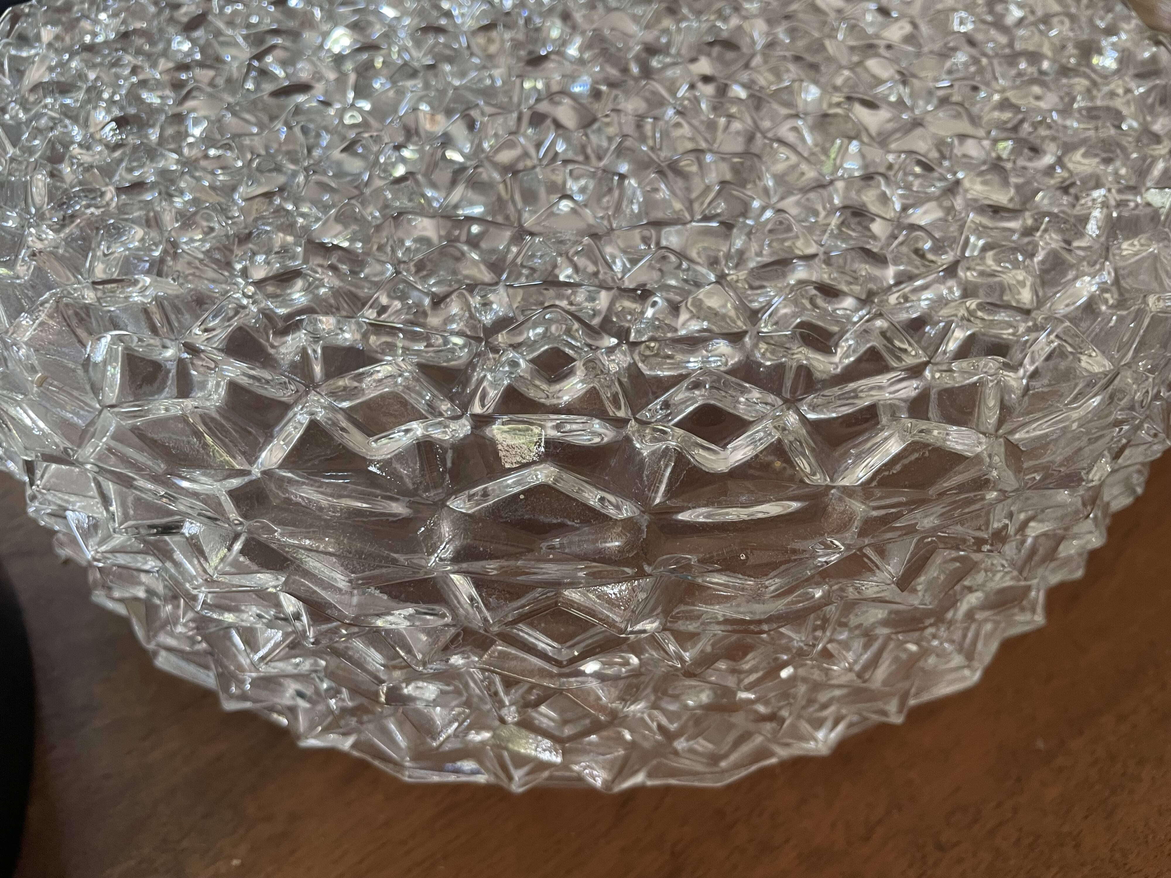 RZB glass globe ceiling light 29cm Vintage