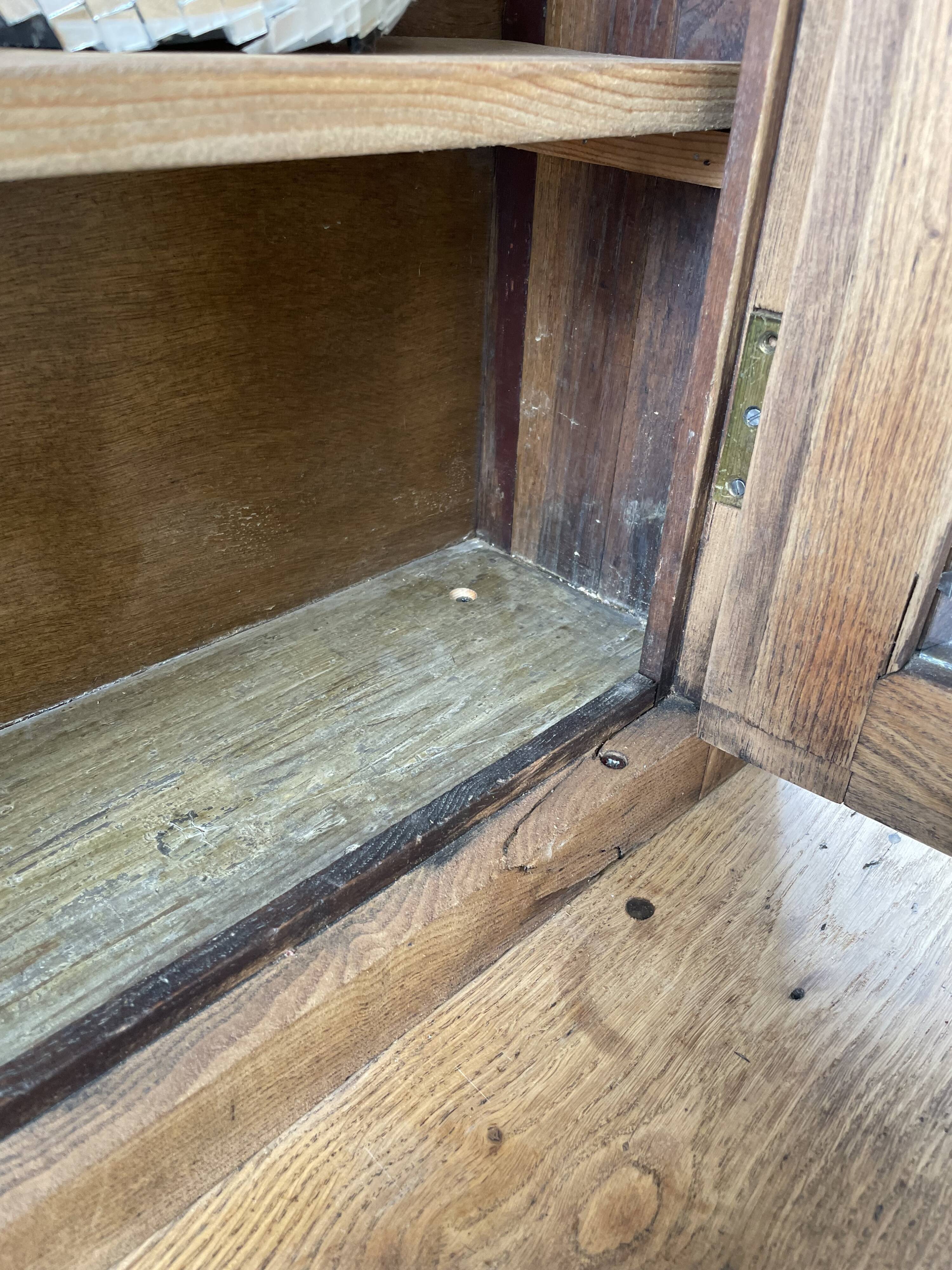 Oak showcase bookcase