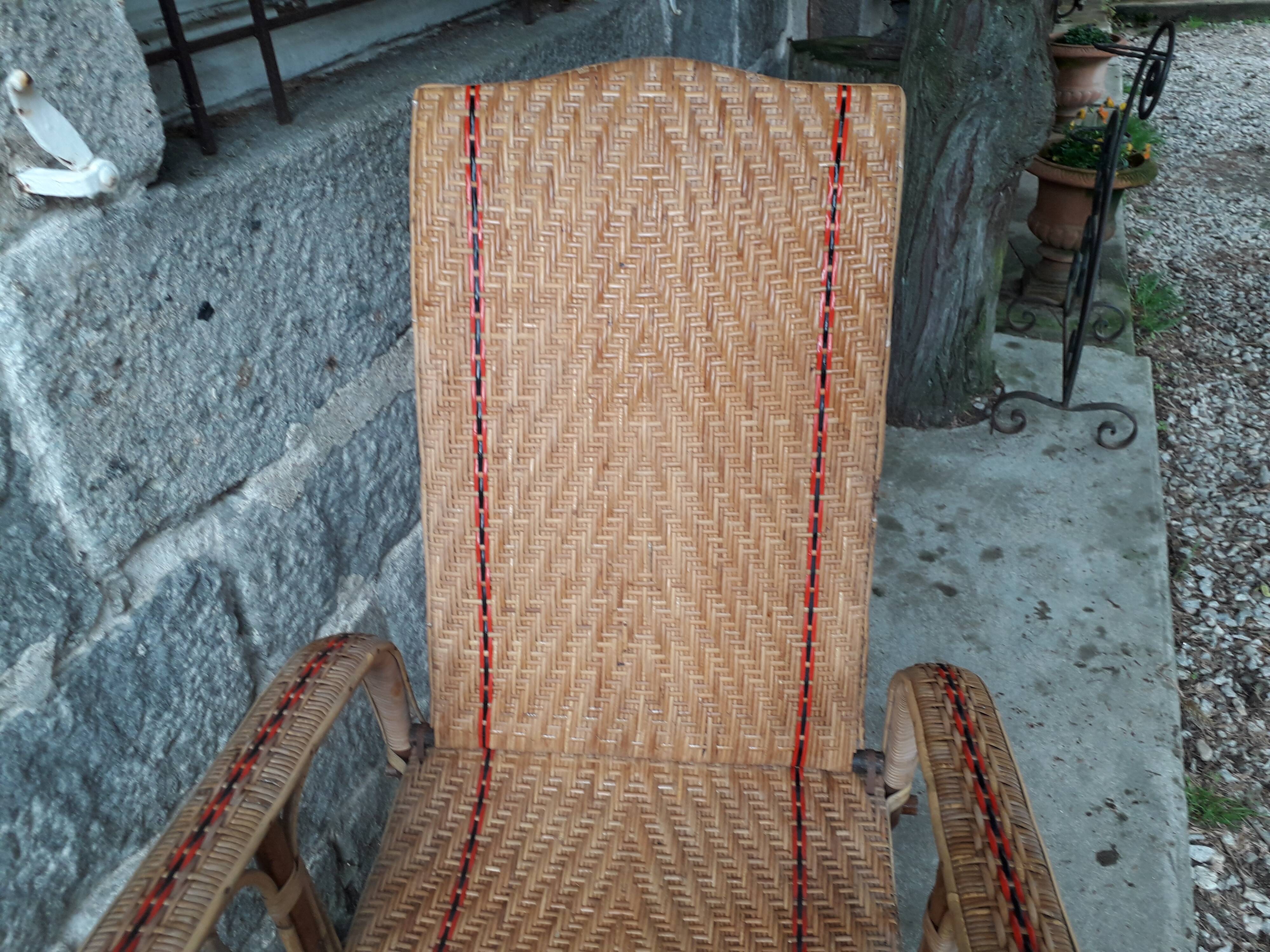 Rattan long chair