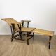 Antique chaise longue in wicker and hazel 20s