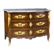 Commode d’epoque Louis XV en bois de violette.garniture de bronze