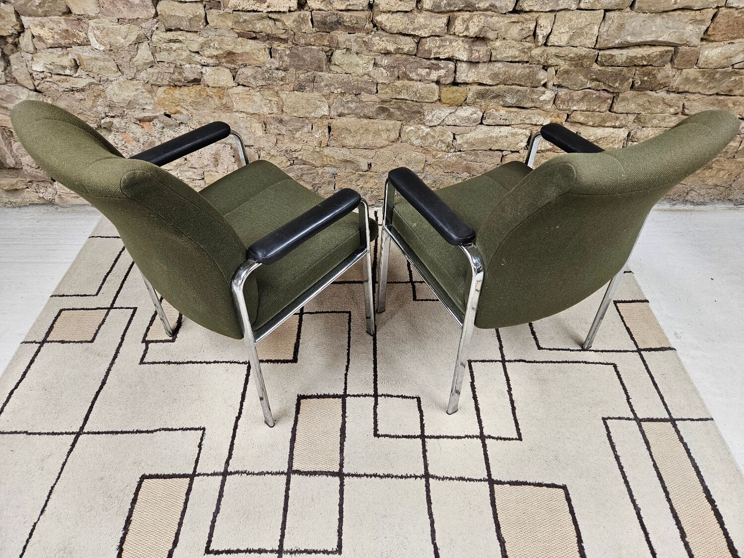 Paire de fauteuil vintage de bureau réunion