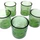Années 1970 (lot 3) 5 verres à orangeade Verre bullé et coloré