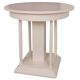Beige, copper and gold Art Deco round side table, painted wood, 1930s.