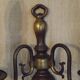 Pair French Vintage Age Bronze Effect Metal Flemsh Style Double Wall Lights 5092