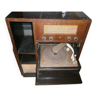 Ancien meuble radio tsf et tourne disque "philips" type ff604a,  année 1950