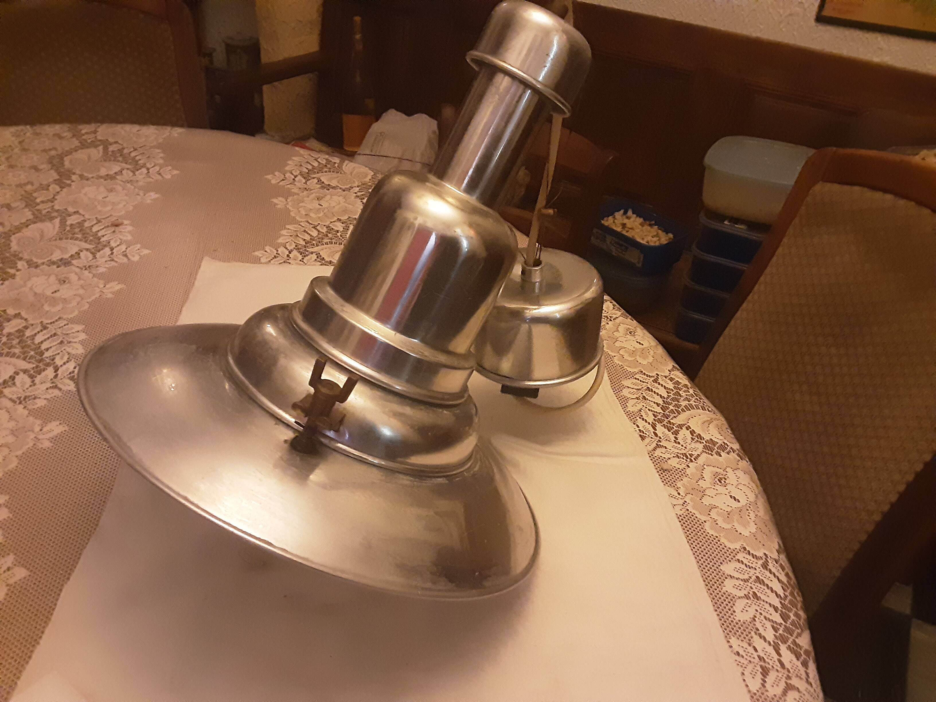 Aluminum and glass floor lamp chandelier