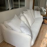 Convertible armchair linen wrinkled calvi