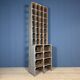Large old industrial wooden workshop pigeonhole cabinet