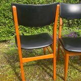 3 Scandinavian teak chairs from the 60s
