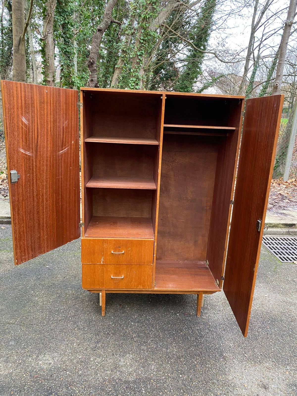 Armoire scandinave en chêne 1950 de 110cm
