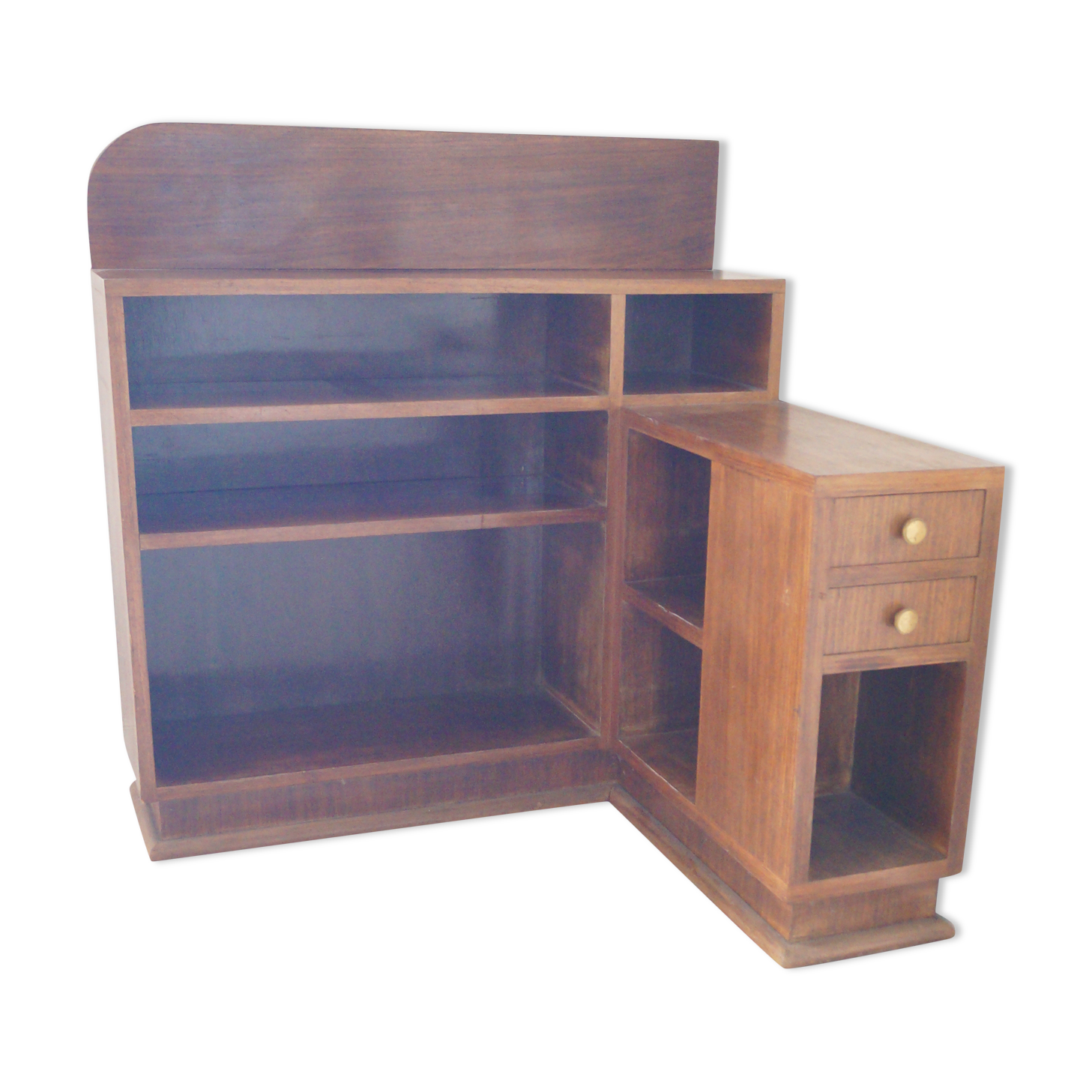 Art-Deco corner library 1930