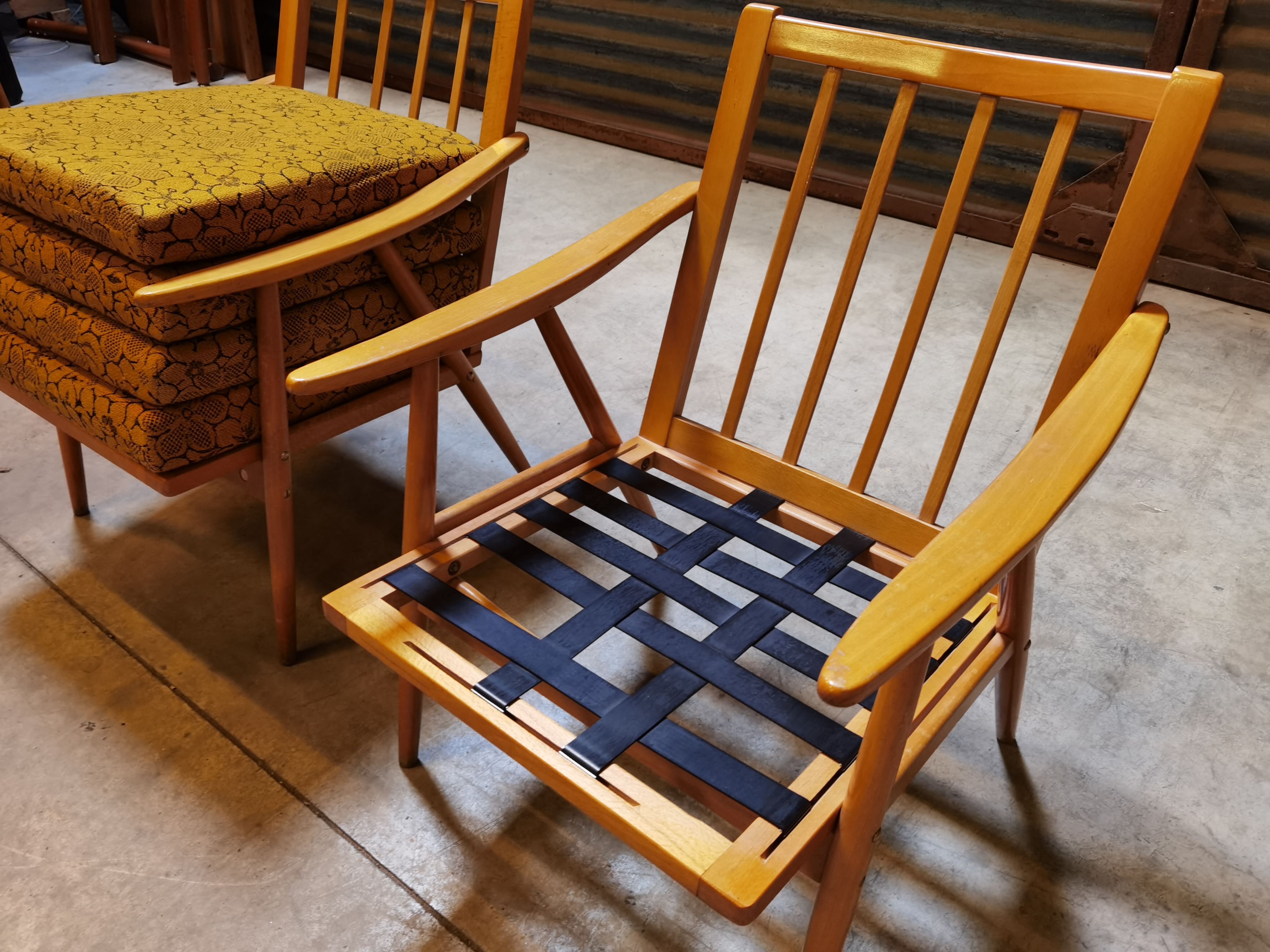 Pair of armchairs Ton Bystřice model Boomerang by Antonin Suman 1960